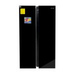 REFRIGERADORA SIDE BY SIDE VIMEEL, PUERTA DE VIDRIO NEGRA VM-SBS467BM